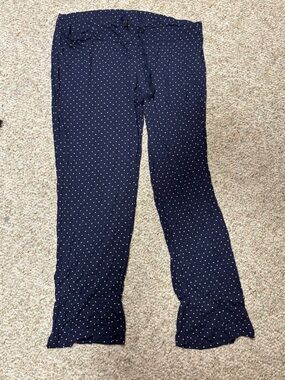 GAP Navy Maternity pajama pants with White hearts
